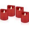 GOOBAY LED 7.5x10cm set 4 rdeča namizna sveča