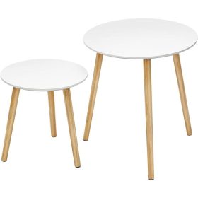 SONGMICS Miza 2X za dnevni prostor 45 x 50 x 45cm bela