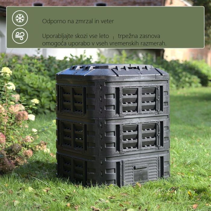VonHaus Kompostnik - 360L črn 2500596 - slika 2