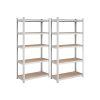 SONGMICS 2x Regal 40 x 90 x 180 cm bež-srebrna