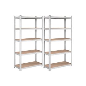 SONGMICS 2x Regal 40 x 90 x 180 cm bež-srebrna