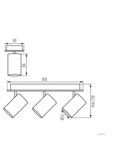 GTV stropna svetilka VENETO 3xGU10 230V IP20
