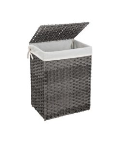 SONGMICS Košara za perilo Ratan 90L siva