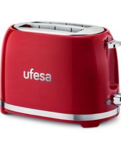 Ufesa Classic PinUp Rdeče-beli opekač kruha z dvema režama 850W