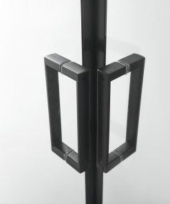 Alternative view of Sanotechnik - Kotna tuš kabina 78,5-90x190cm profili v črnem 5mm steklu