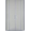 Sanotechnik - Kotna prha z 2 drsnima vratoma, bela 78-80x78-80x190 cm