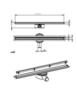 Alternative view of Sanotechnik - Tuš kanaleta 60cm inox črnega videza