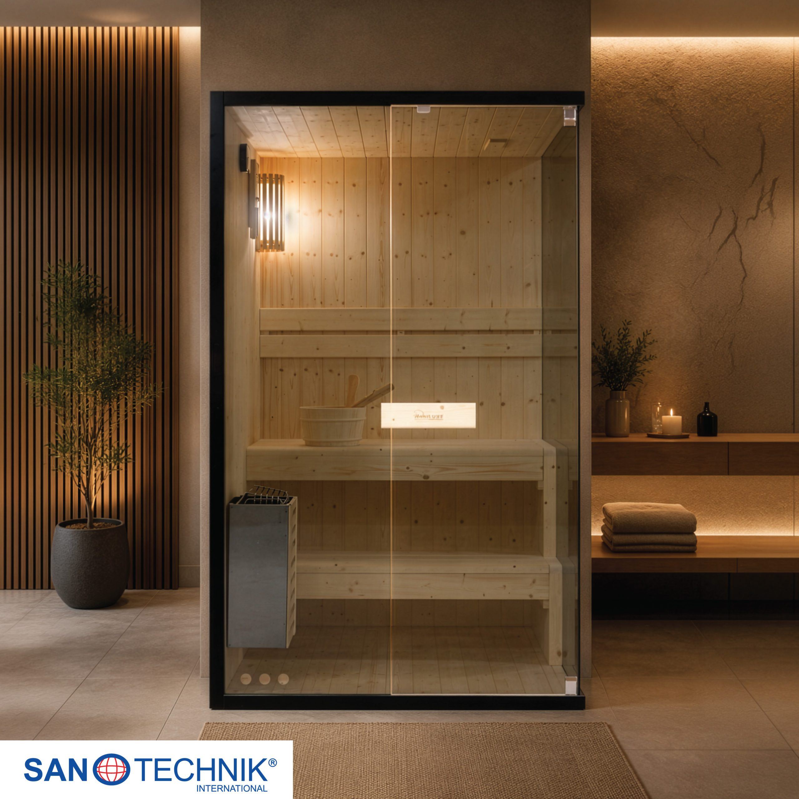 Sanotechnik - FALUN M Sauna za 2 osebi 120x120x200 cm