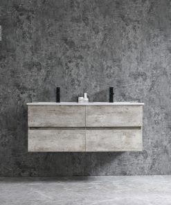 Sanotechnik - Kopalniška omarica s keramičnim umivalnikom Corbo 120cm siva