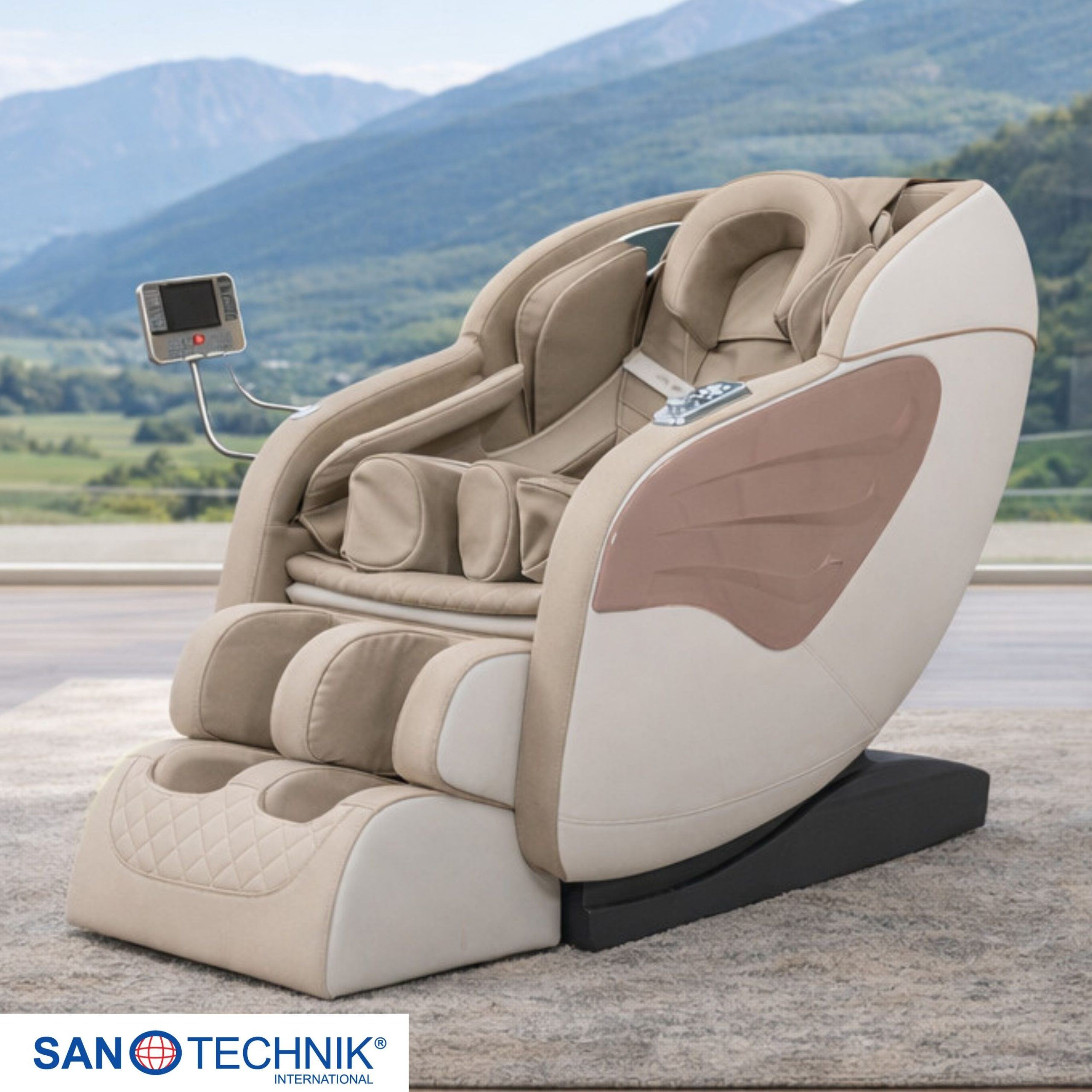 Sanotechnik - SENORA LUKSUZNI MASAŽNI STOL bež-rjava 70x140x104 cm