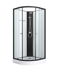 Sanotechnik - Kompletna tuš kabina BALATON 2 črna 90x90x203cm