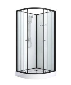Sanotechnik - Kompletna tuš kabina BELA 1 črna 80x80x203cm