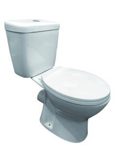 Sanotechnik - WC školjka brez roba ROMA z izhodom za straniščno desko