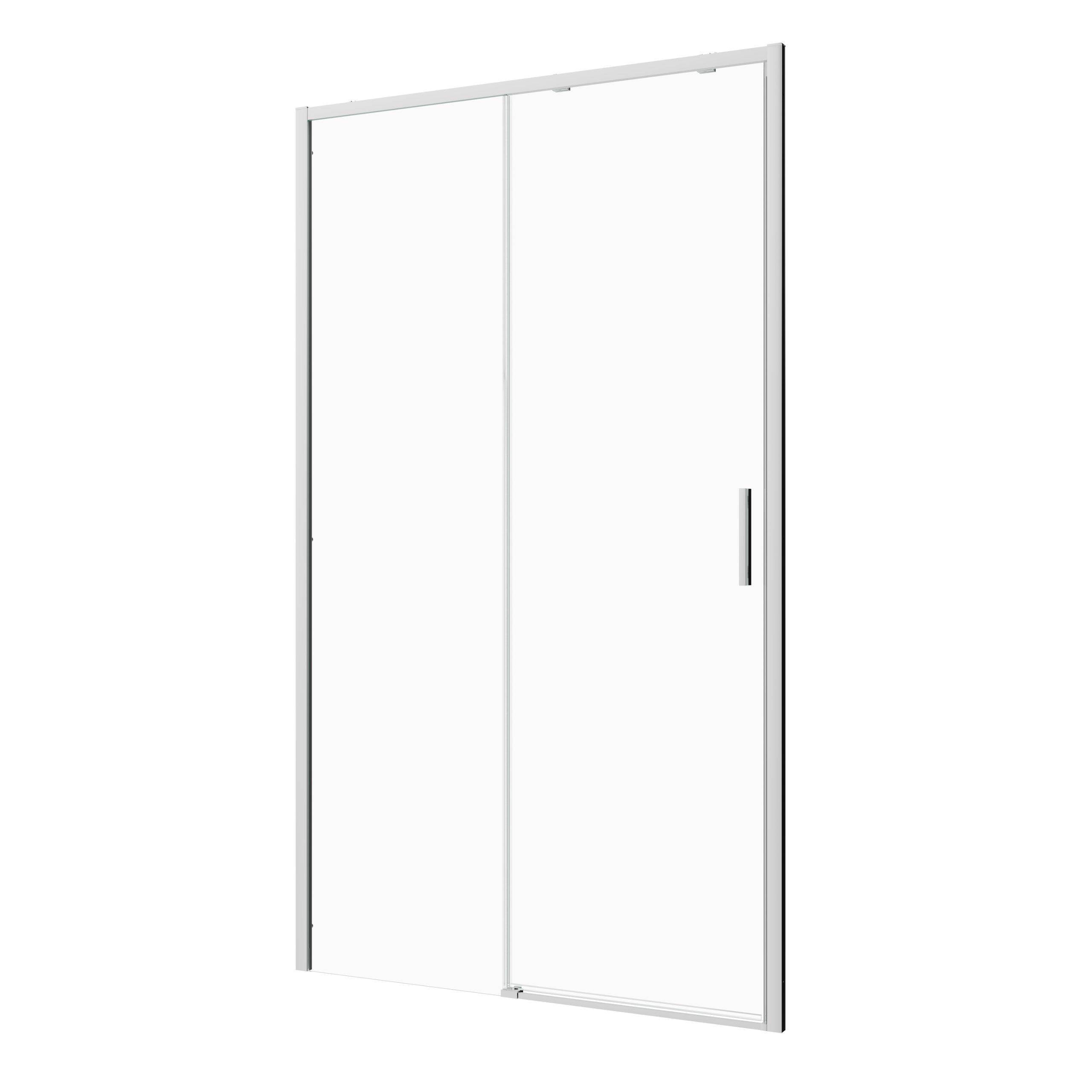 Sanotechnik - Drsna vrata krom 120x200 cm 6mm ESG Easy-Clean/Soft-Close