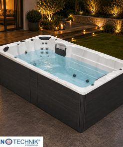 Sanotechnik - Plavalni masažni bazen IBIZA beli marmor 400x228x131 cm