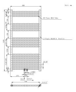Alternative view of Sanotechnik - Kopalniški radiator BARI - bel 60x118,8cm raven