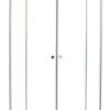 Sanotechnik - Polkrožna tuš kabina 2 drsna vrata krom 89-90x89-90x190