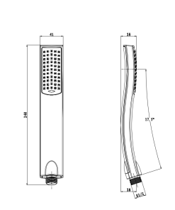 Alternative view of Sanotechnik - Ročna prha krom 1 funkcij