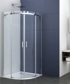 Sanotechnik - Okrogla prha 6 mm, krom 88,5-90x88,5-90x195cm