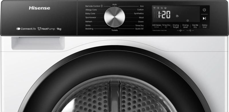Hisense sušilni stroj DH3S902BWCC 9Kg, 3 S, C, bel - slika 3
